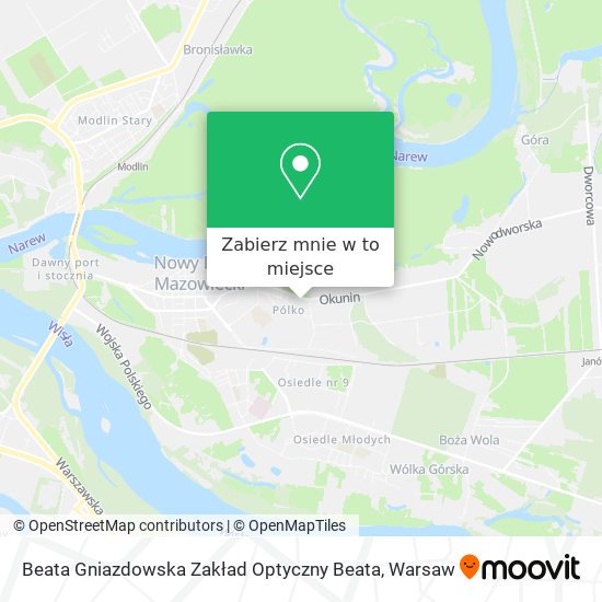 Mapa Beata Gniazdowska Zakład Optyczny Beata