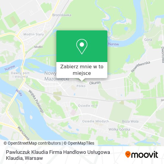 Mapa Pawluczuk Klaudia Firma Handlowo Usługowa Klaudia