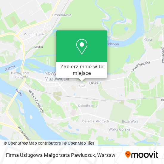 Mapa Firma Usługowa Małgorzata Pawluczuk