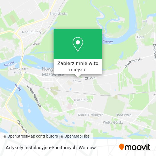 Mapa Artykuły Instalacyjno-Sanitarnych