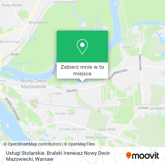 Mapa Usługi Stolarskie. Bralski Ireneusz Nowy Dwór Mazowiecki