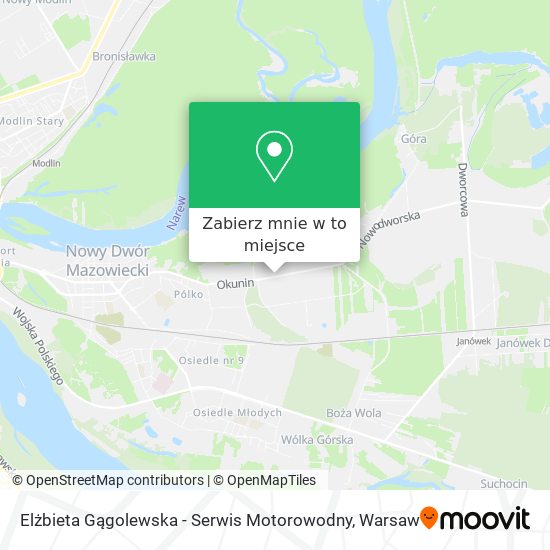 Mapa Elżbieta Gągolewska - Serwis Motorowodny