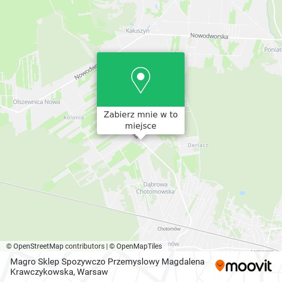 Mapa Magro Sklep Spozywczo Przemyslowy Magdalena Krawczykowska