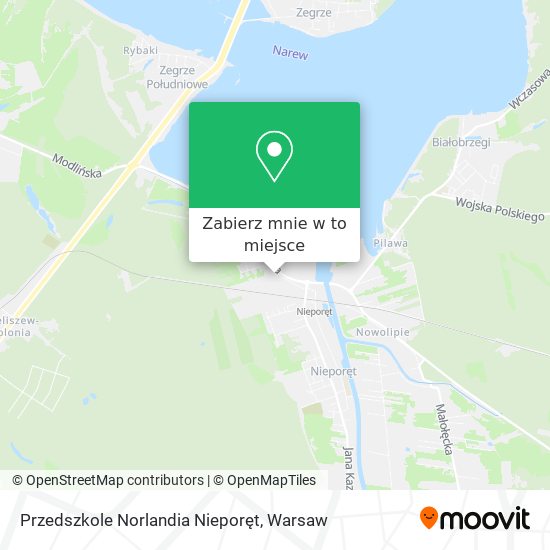 Mapa Przedszkole Norlandia Nieporęt