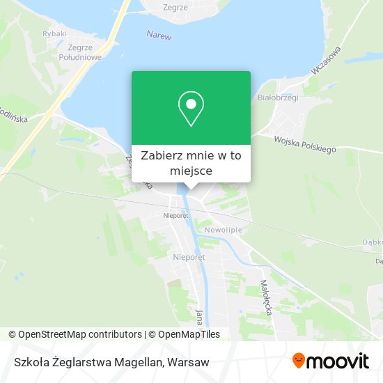 Mapa Szkoła Żeglarstwa Magellan