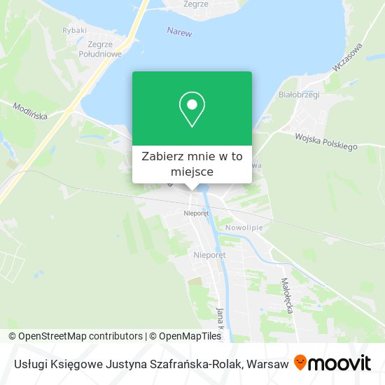 Mapa Usługi Księgowe Justyna Szafrańska-Rolak