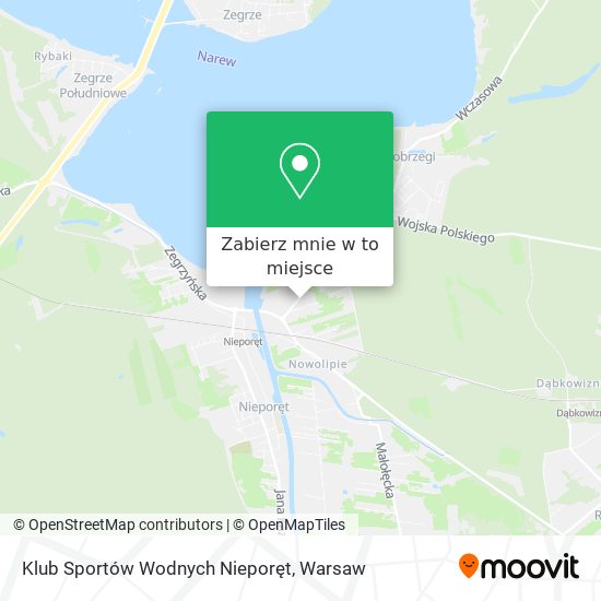 Mapa Klub Sportów Wodnych Nieporęt