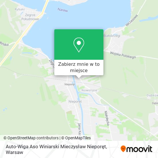 Mapa Auto-Wiga Aso Winiarski Mieczysław Nieporęt