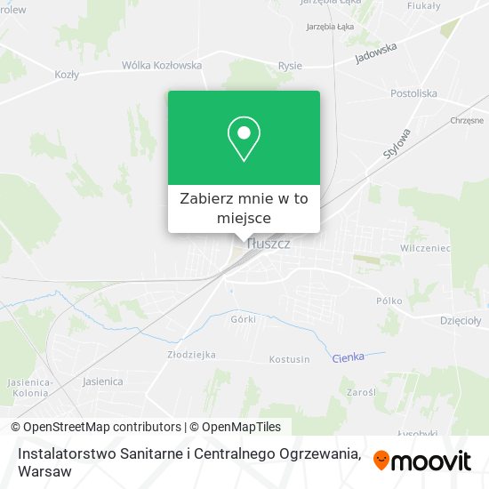 Mapa Instalatorstwo Sanitarne i Centralnego Ogrzewania