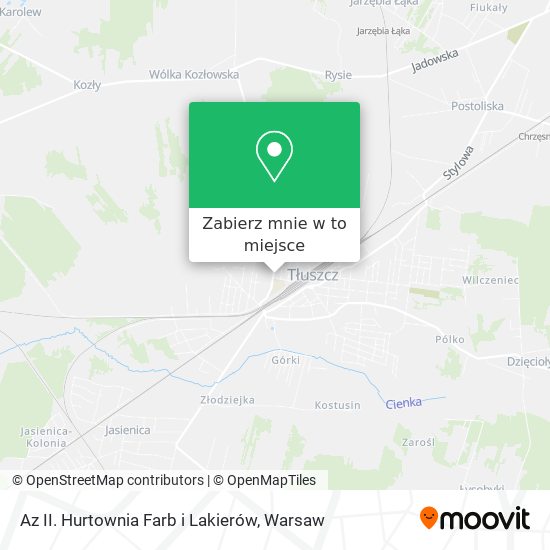 Mapa Az II. Hurtownia Farb i Lakierów