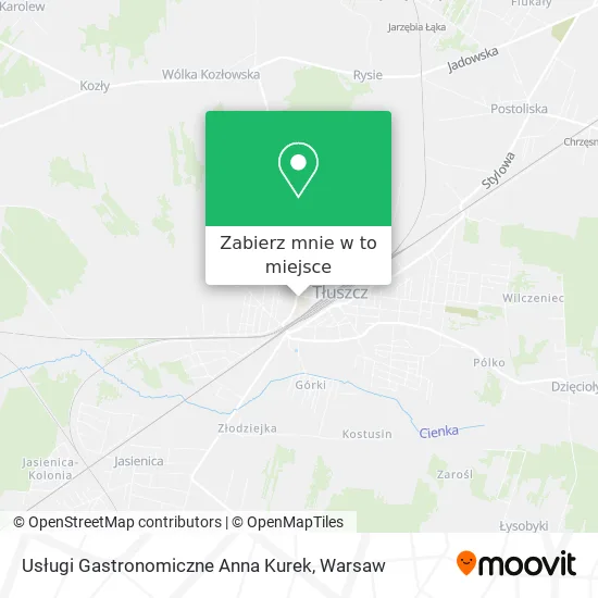 Mapa Usługi Gastronomiczne Anna Kurek