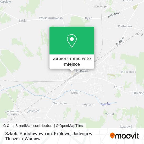 Mapa Szkoła Podstawowa im. Królowej Jadwigi w Tłuszczu