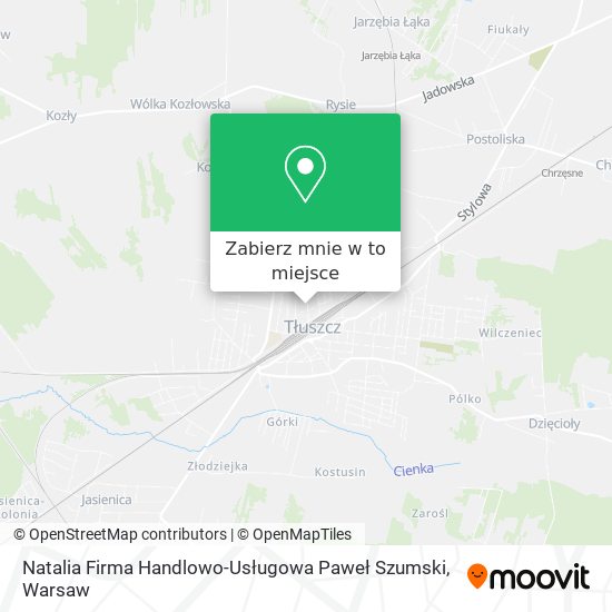 Mapa Natalia Firma Handlowo-Usługowa Paweł Szumski