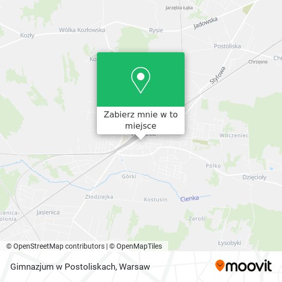 Mapa Gimnazjum w Postoliskach