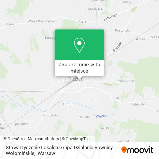 Mapa Stowarzyszenie Lokalna Grupa Działania Równiny Wołomińskiej