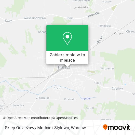 Mapa Sklep Odzieżowy Modnie i Stylowo