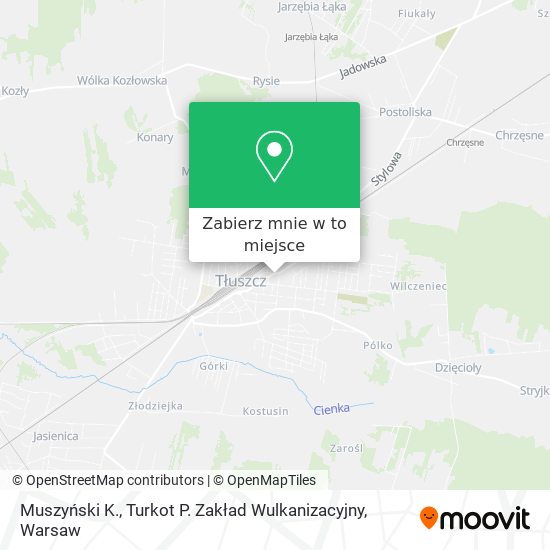 Mapa Muszyński K., Turkot P. Zakład Wulkanizacyjny