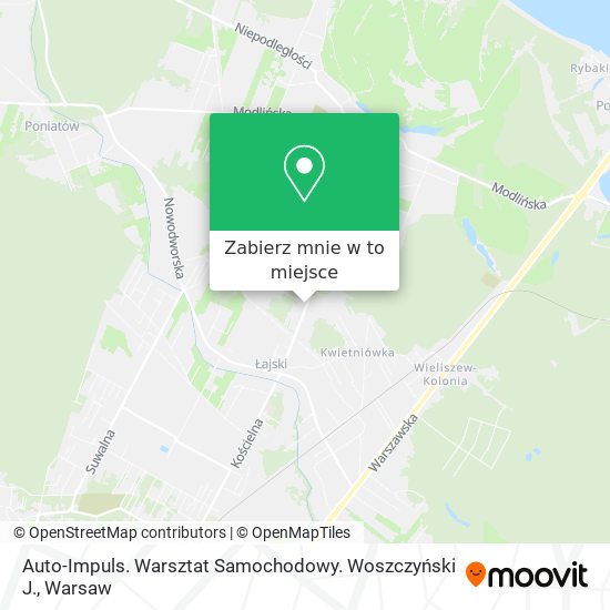 Mapa Auto-Impuls. Warsztat Samochodowy. Woszczyński J.