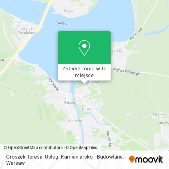 Mapa Groszek Teresa. Usługi Kamieniarsko - Budowlane