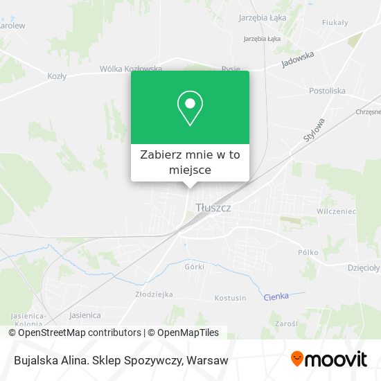 Mapa Bujalska Alina. Sklep Spozywczy