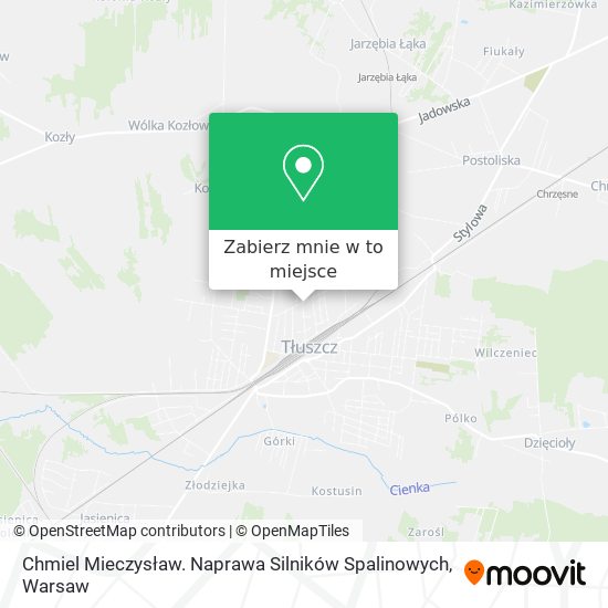 Mapa Chmiel Mieczysław. Naprawa Silników Spalinowych