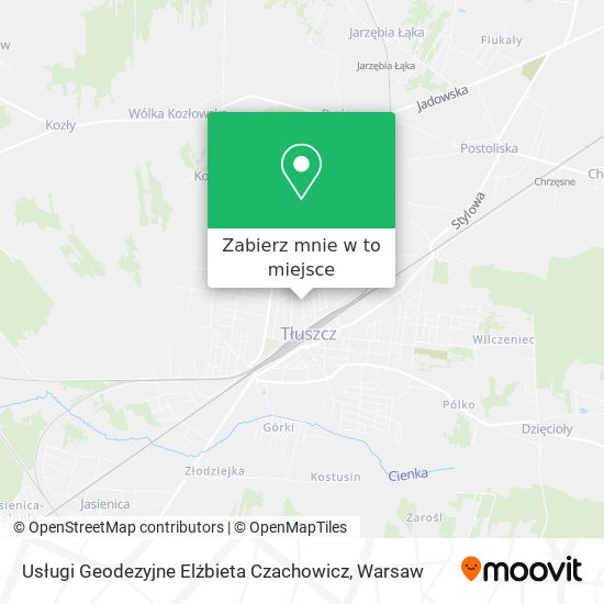 Mapa Usługi Geodezyjne Elżbieta Czachowicz