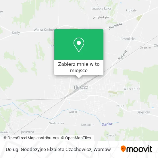 Mapa Usługi Geodezyjne Elżbieta Czachowicz