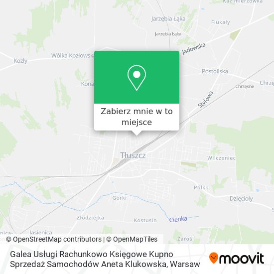 Mapa Galea Usługi Rachunkowo Księgowe Kupno Sprzedaż Samochodów Aneta Klukowska