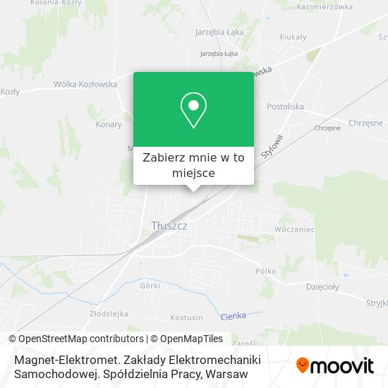 Mapa Magnet-Elektromet. Zakłady Elektromechaniki Samochodowej. Spółdzielnia Pracy