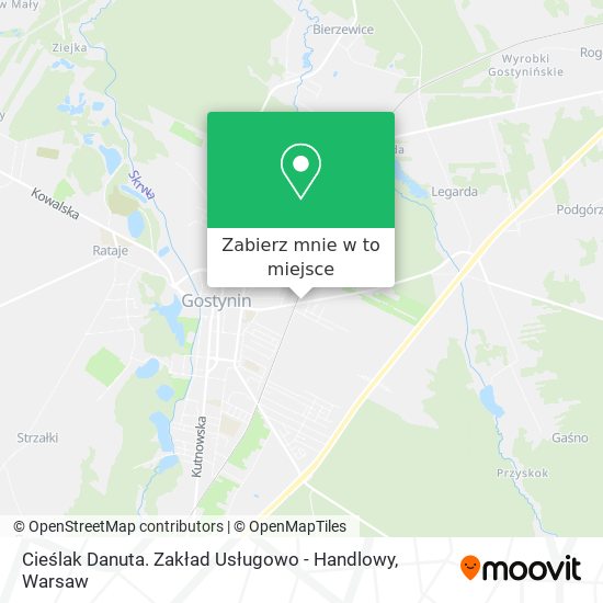 Mapa Cieślak Danuta. Zakład Usługowo - Handlowy