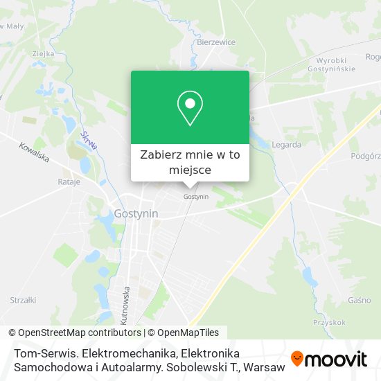 Mapa Tom-Serwis. Elektromechanika, Elektronika Samochodowa i Autoalarmy. Sobolewski T.