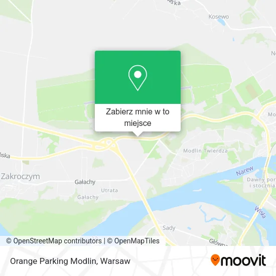 Mapa Orange Parking Modlin