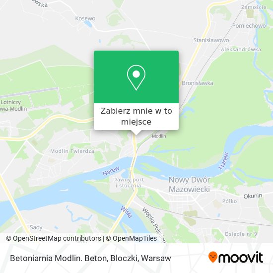 Mapa Betoniarnia Modlin. Beton, Bloczki