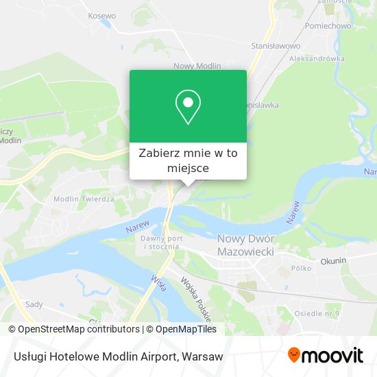 Mapa Usługi Hotelowe Modlin Airport