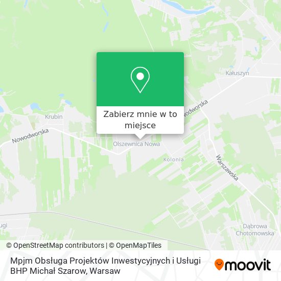 Mapa Mpjm Obsługa Projektów Inwestycyjnych i Usługi BHP Michał Szarow