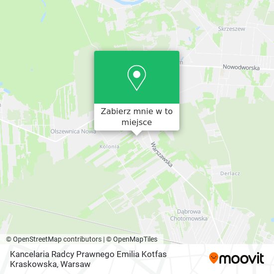 Mapa Kancelaria Radcy Prawnego Emilia Kotfas Kraskowska