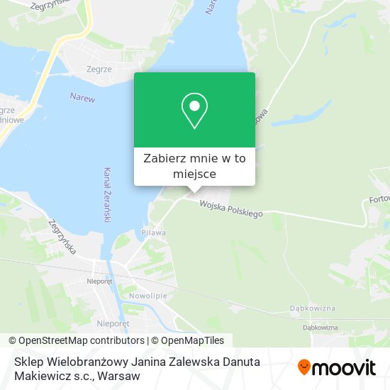 Mapa Sklep Wielobranżowy Janina Zalewska Danuta Makiewicz s.c.