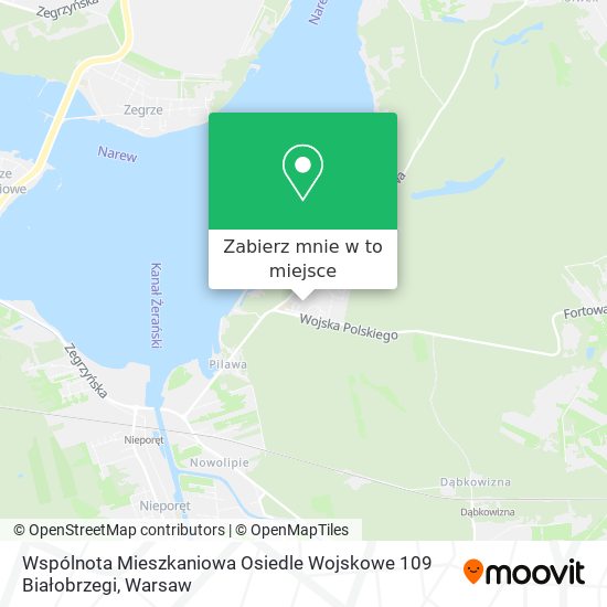 Mapa Wspólnota Mieszkaniowa Osiedle Wojskowe 109 Białobrzegi