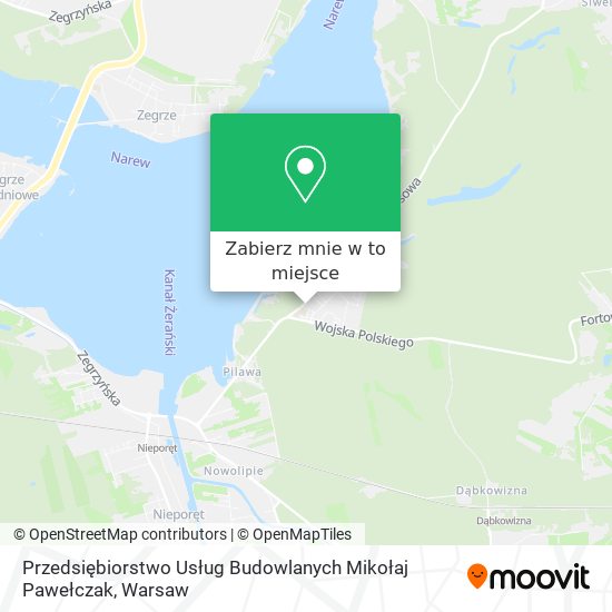 Mapa Przedsiębiorstwo Usług Budowlanych Mikołaj Pawełczak