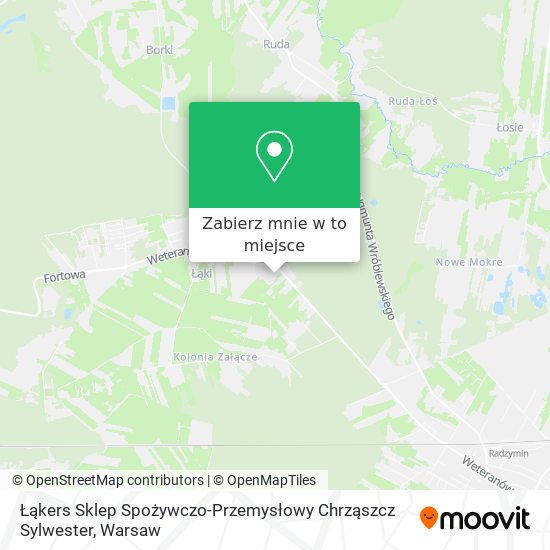 Mapa Łąkers Sklep Spożywczo-Przemysłowy Chrząszcz Sylwester