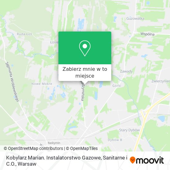 Mapa Kobylarz Marian. Instalatorstwo Gazowe, Sanitarne i C.O.