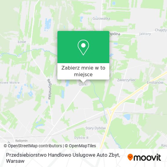 Mapa Przedsiebiorstwo Handlowo Uslugowe Auto Zbyt