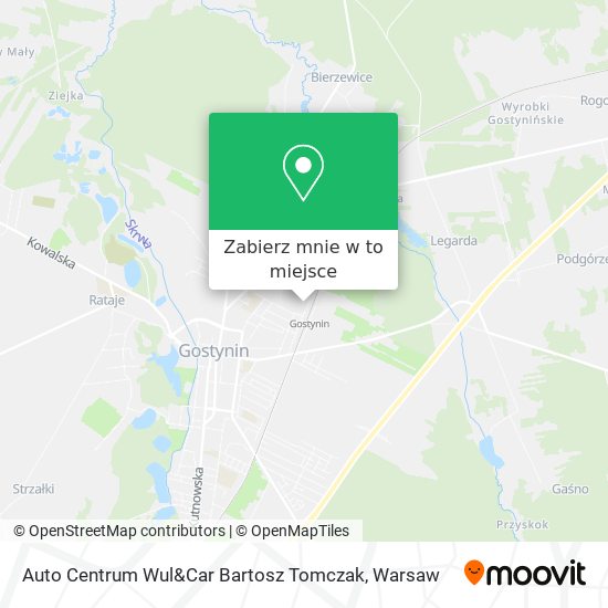 Mapa Auto Centrum Wul&Car Bartosz Tomczak