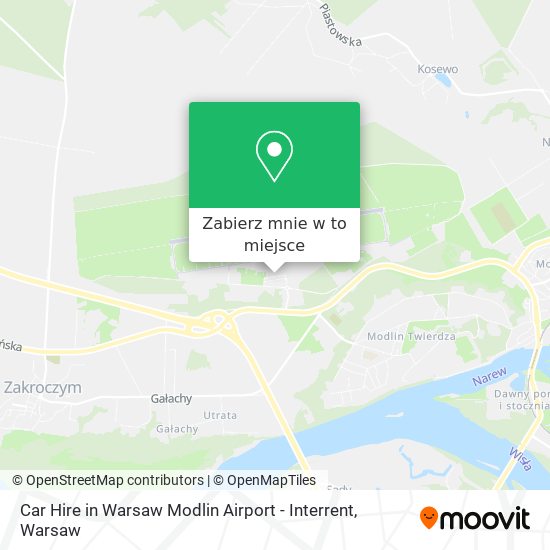 Mapa Car Hire in Warsaw Modlin Airport - Interrent