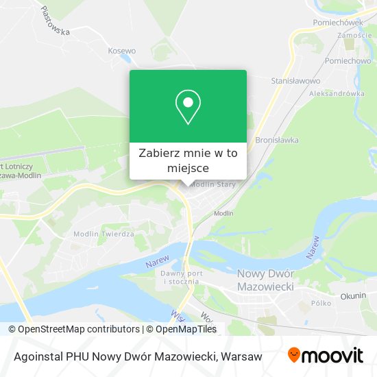 Mapa Agoinstal PHU Nowy Dwór Mazowiecki