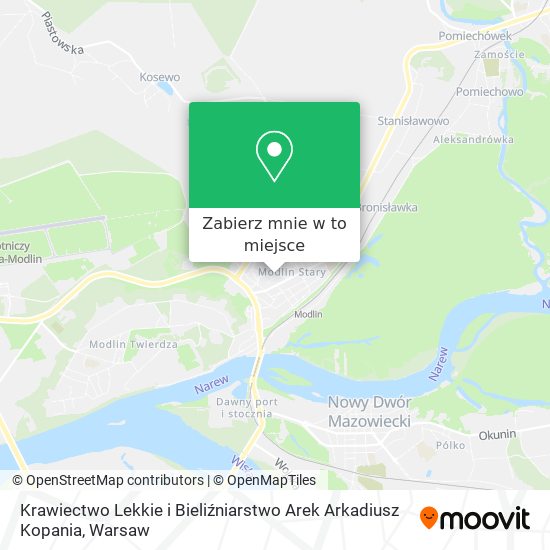 Mapa Krawiectwo Lekkie i Bieliźniarstwo Arek Arkadiusz Kopania