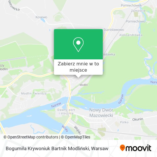 Mapa Bogumiła Krywoniuk Bartnik Modliński