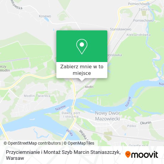 Mapa Przyciemnianie i Montaż Szyb Marcin Staniaszczyk