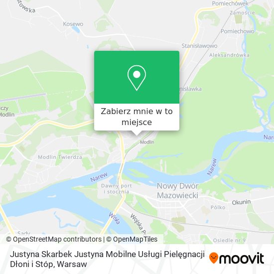 Mapa Justyna Skarbek Justyna Mobilne Usługi Pielęgnacji Dłoni i Stóp