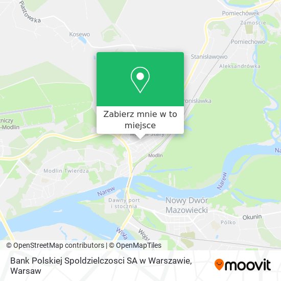 Mapa Bank Polskiej Spoldzielczosci SA w Warszawie